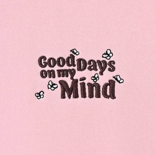 Girls Fleece Sweatshirt Good Days- Pink