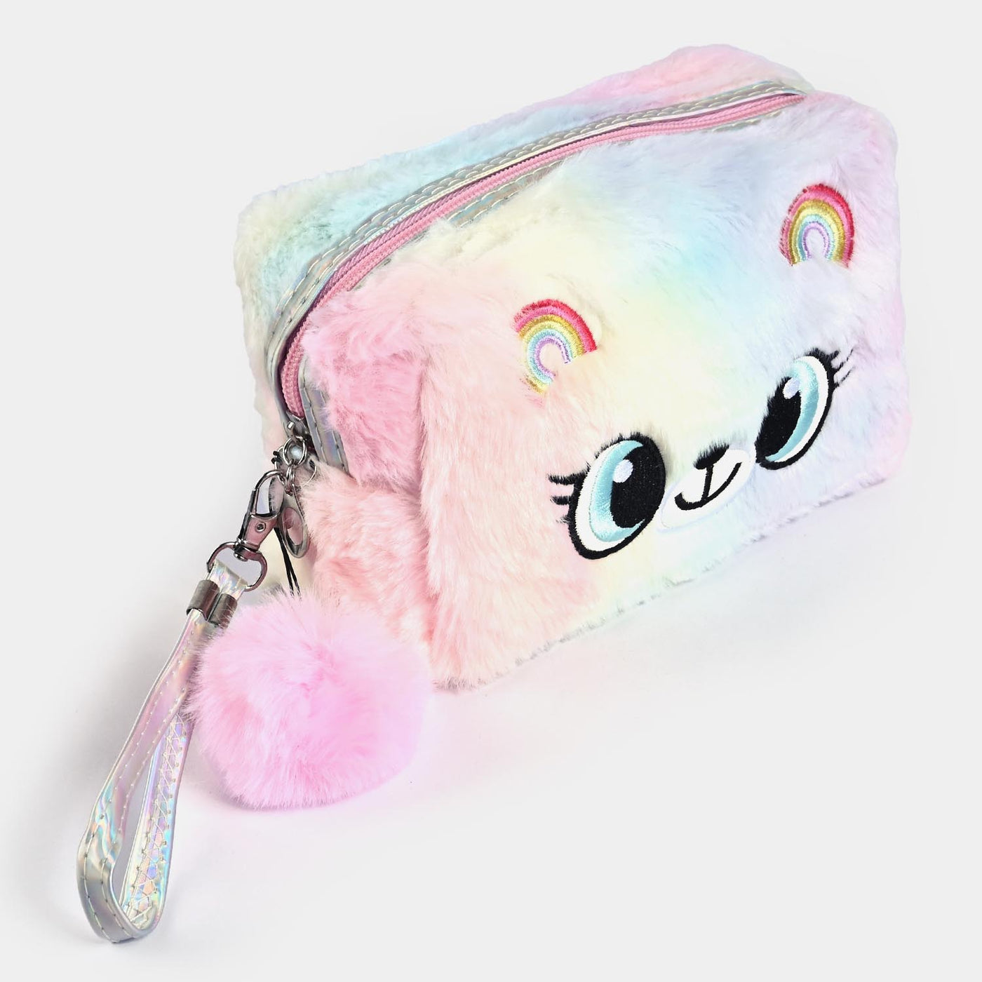 Cute Soft Fur Pouch For Girls