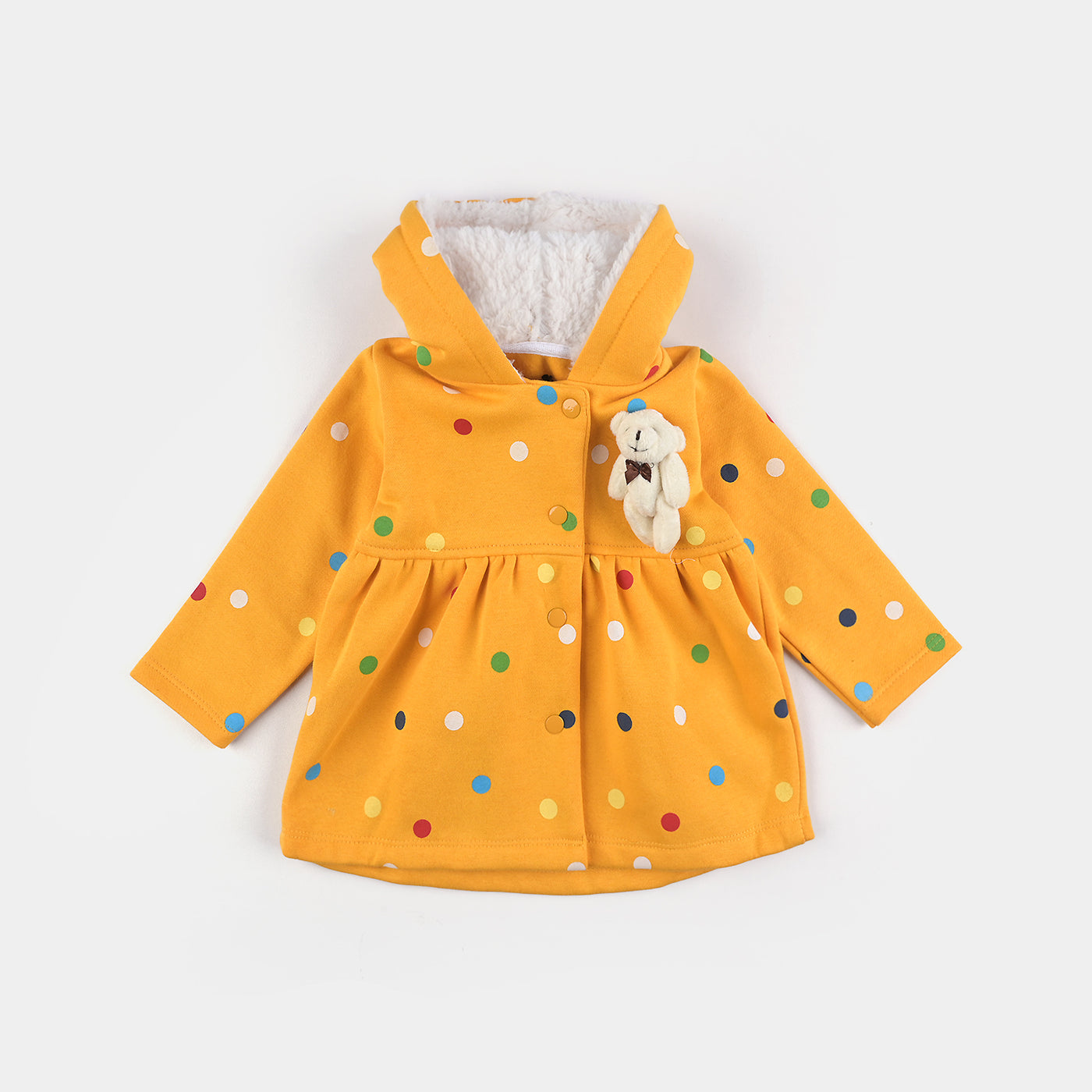 Infant Girls Fleece Knitted Jacket-Citrus