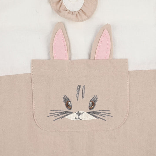 Infant Girls Jersey/Terry Romper - Beige