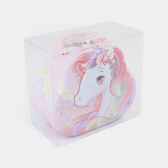Metal Coin/Money Box with Lock For Kids