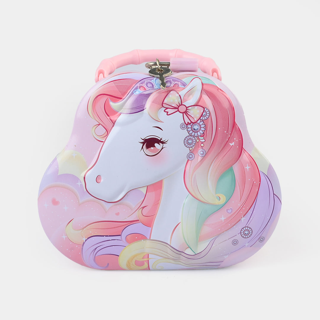 Metal Coin/Money Box with Lock For Kids