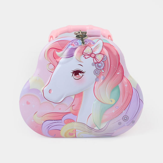 Metal Coin/Money Box with Lock For Kids