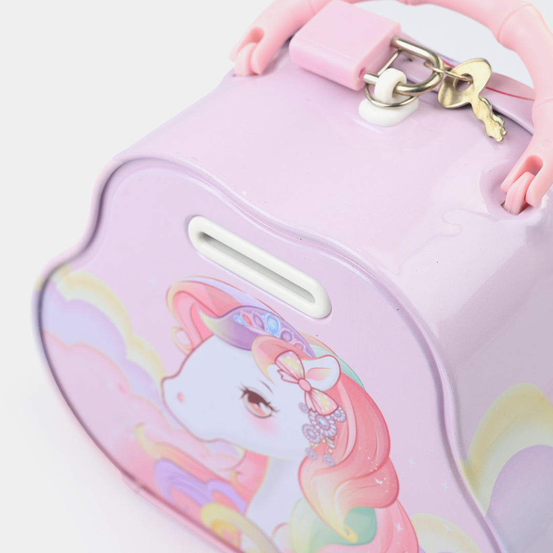 Metal Coin/Money Box with Lock For Kids