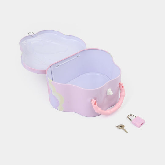 Metal Coin/Money Box with Lock For Kids