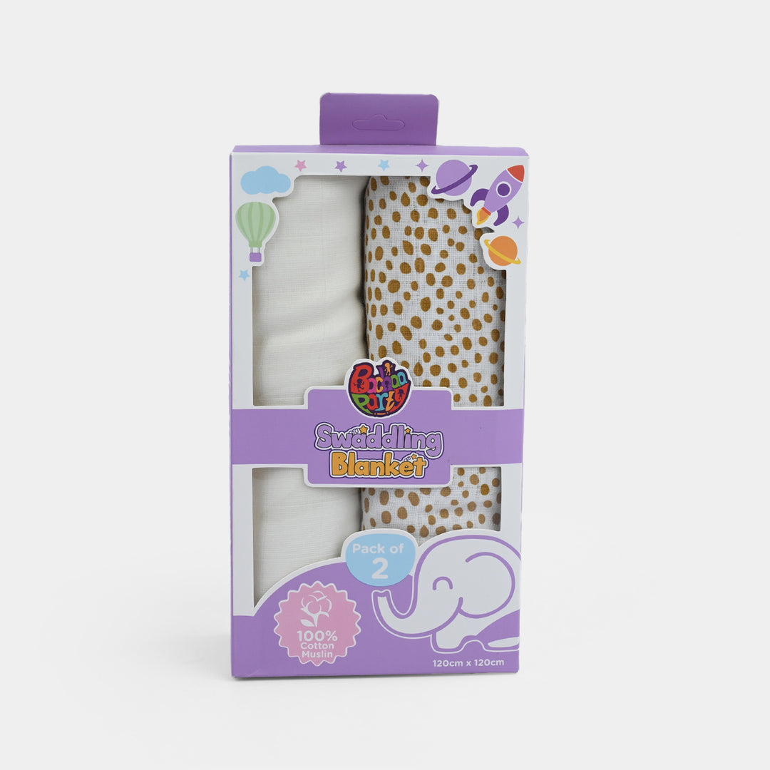 Muslin Baby Swaddle Blanket | 2PCs