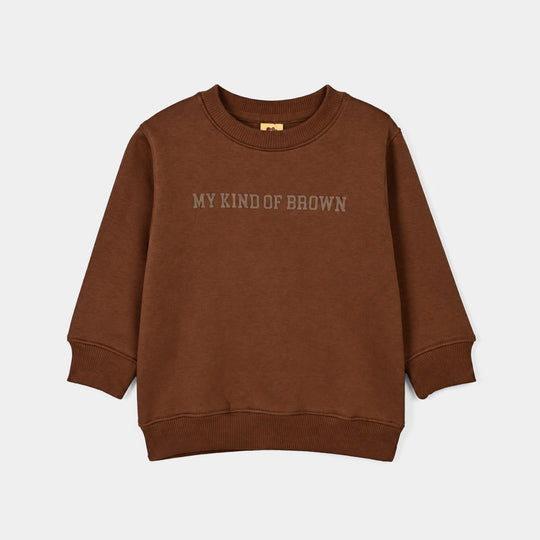 Boys Fleece Sweatshirt My Kind Of Brown