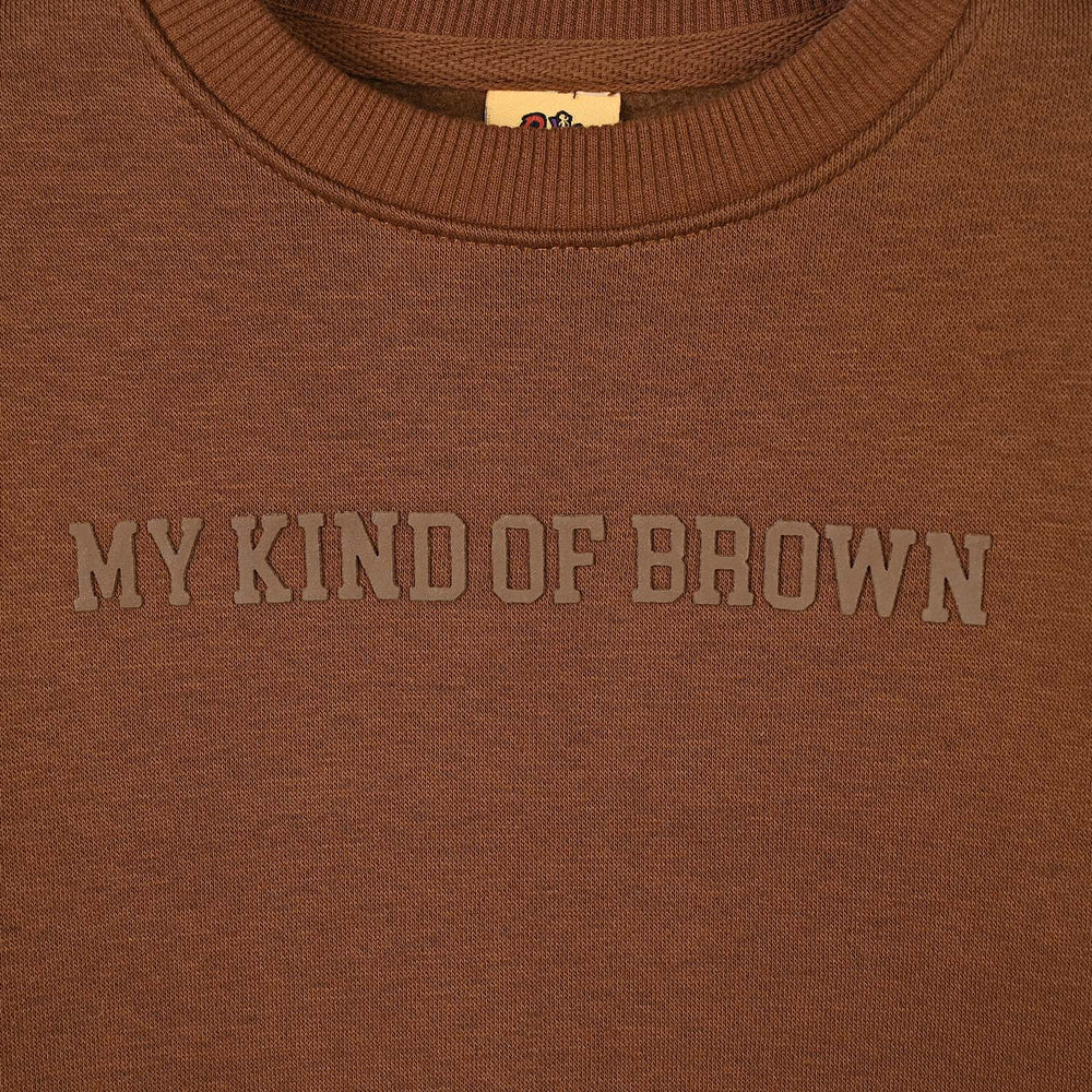 Boys Fleece Sweatshirt My Kind Of Brown