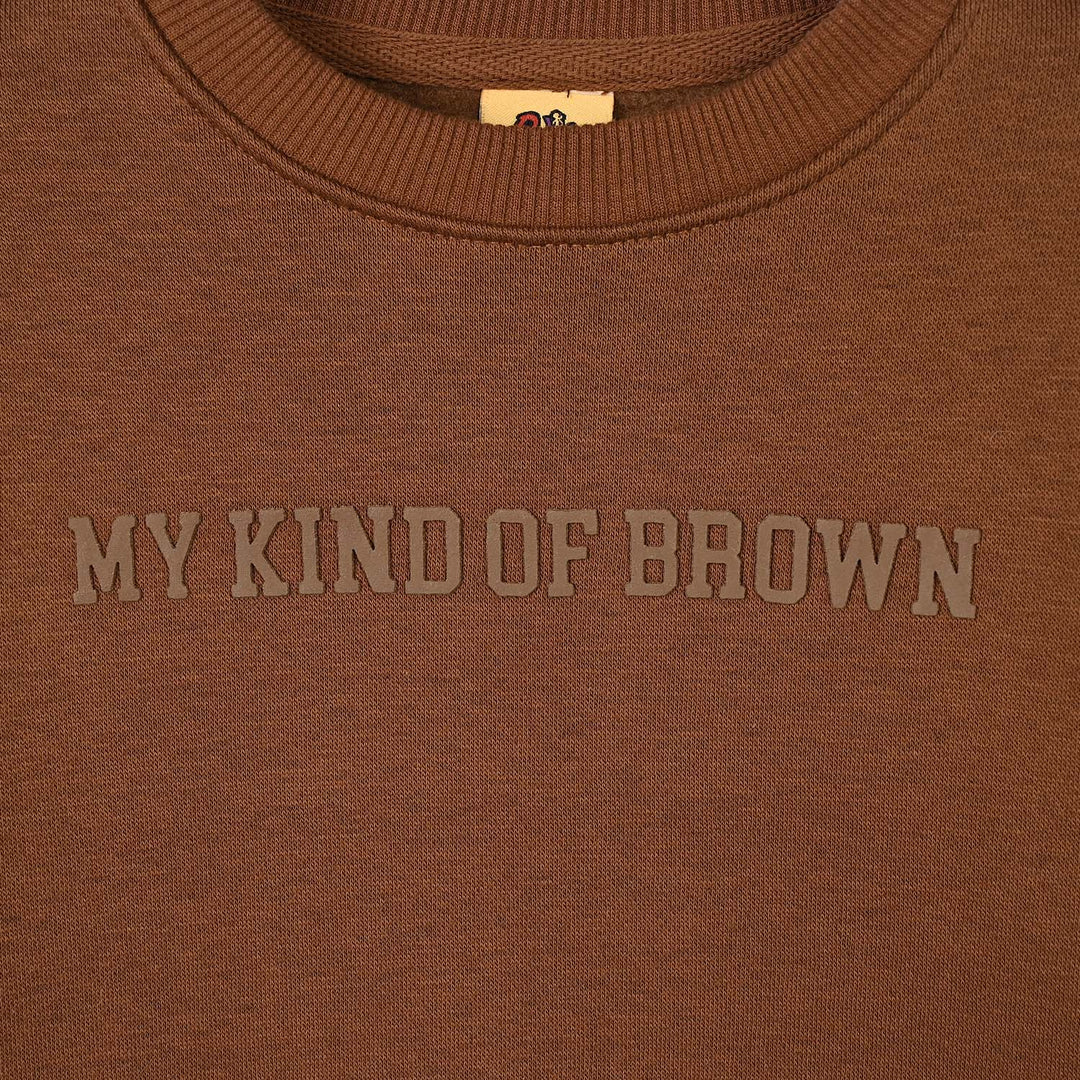 Boys Fleece Sweatshirt My Kind Of Brown