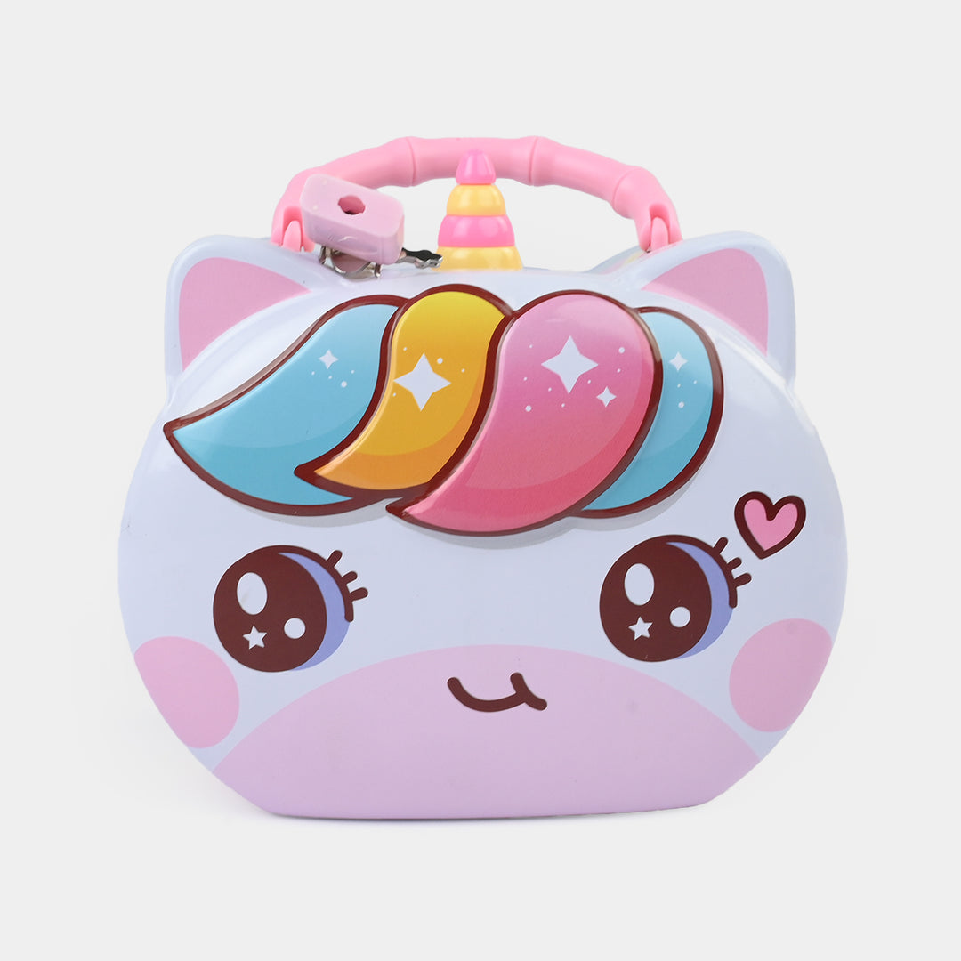Metal Coin/Money Box with Lock For Kids