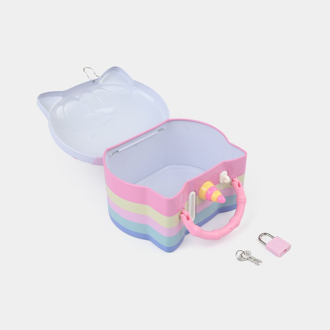 Metal Coin/Money Box with Lock For Kids