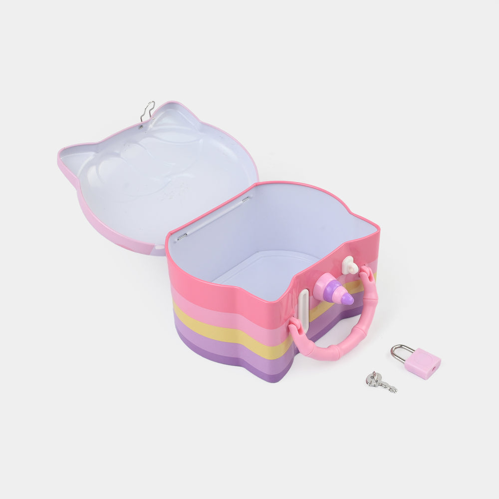 Metal Coin/Money Box with Lock For Kids