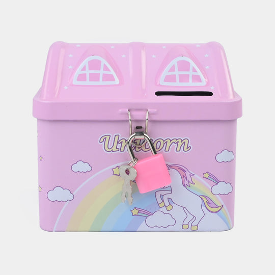Metal Coin/Money Box with Lock For Kids