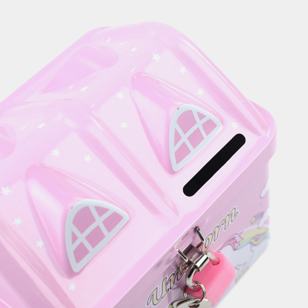 Metal Coin/Money Box with Lock For Kids