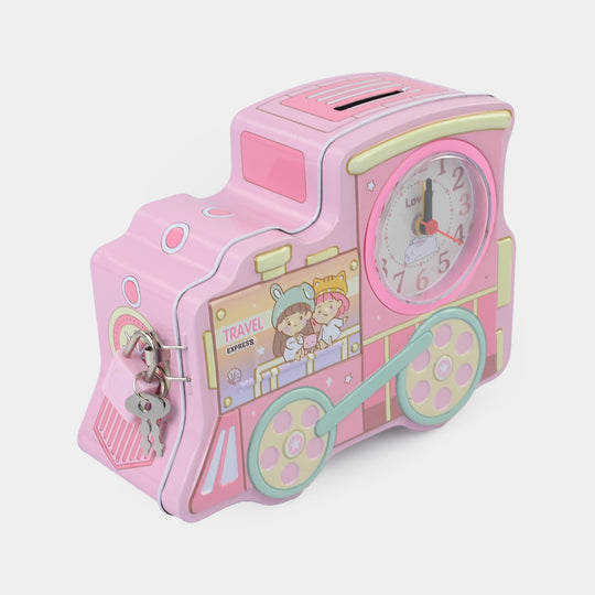 Metal Coin/Money Box with Lock For Kids