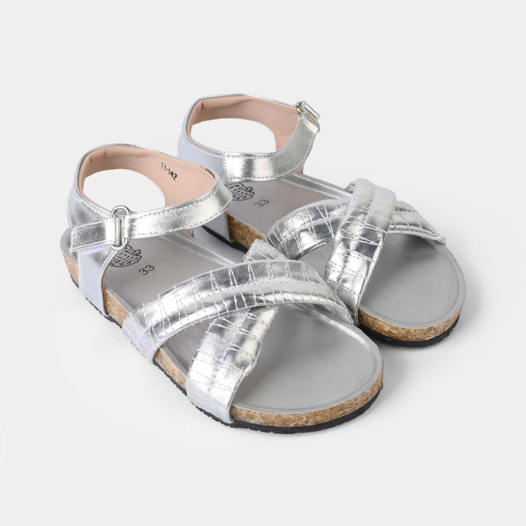 Girls Sandal 11-142-SILVER