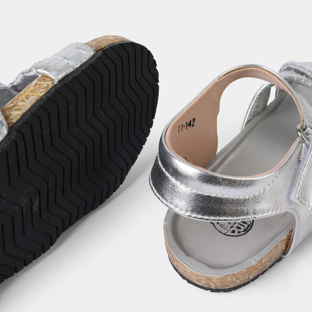 Girls Sandal 11-142-SILVER