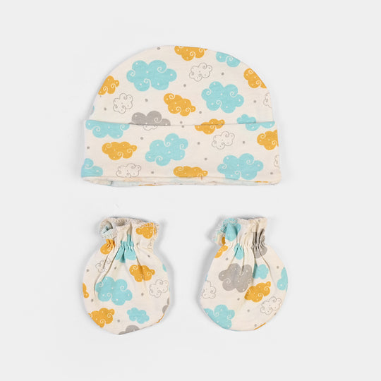 Baby Swaddle with Cap & Mittens Set