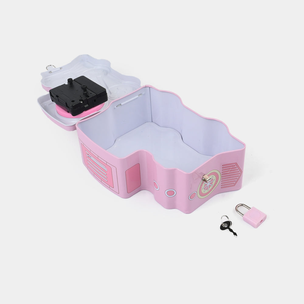 Metal Coin/Money Box with Lock For Kids