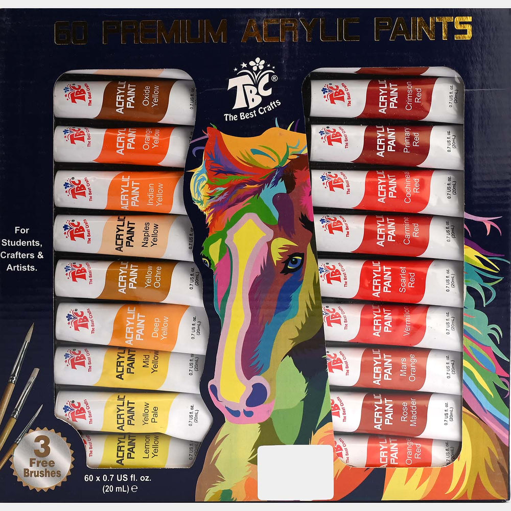 Pack OF 20 Premium Acrylic Paint Colors