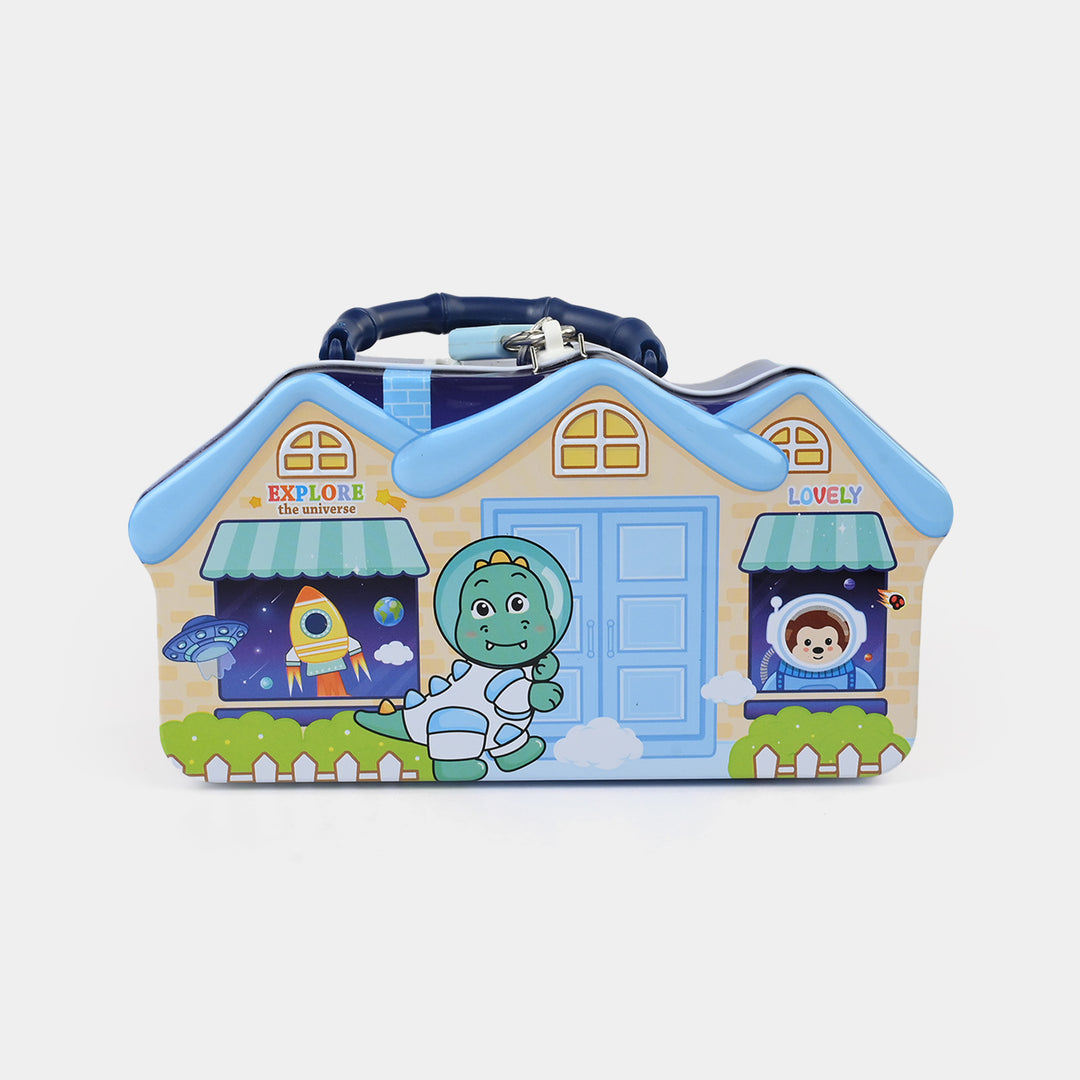 Metal Coin/Money Box with Lock For Kids