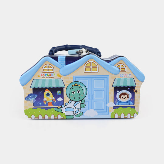 Metal Coin/Money Box with Lock For Kids