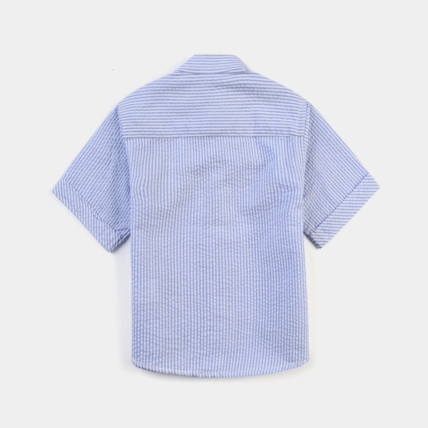 Infant Boys Yarn Dyed Basic Casual Shirt (Pin Stripe )-L.Blue