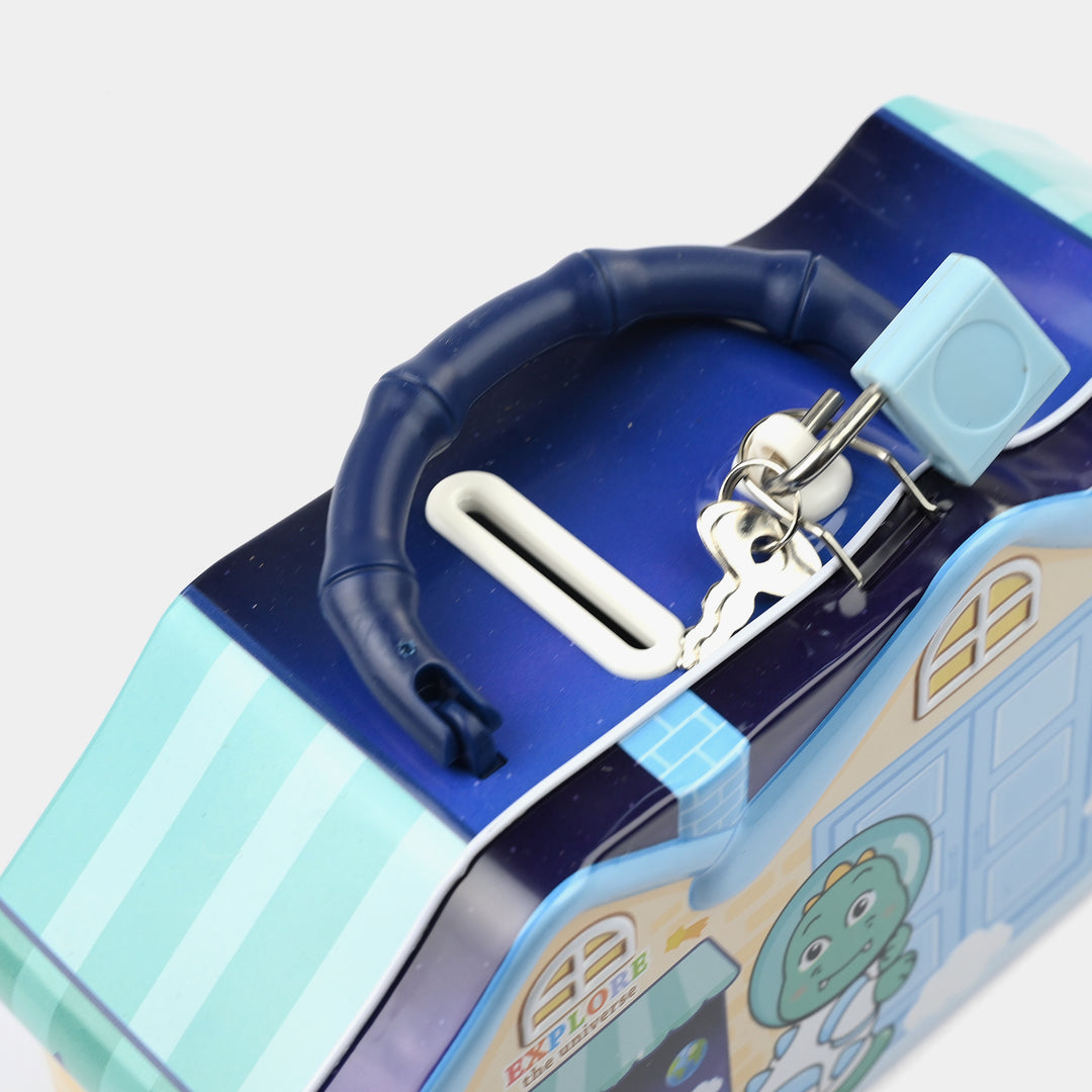 Metal Coin/Money Box with Lock For Kids