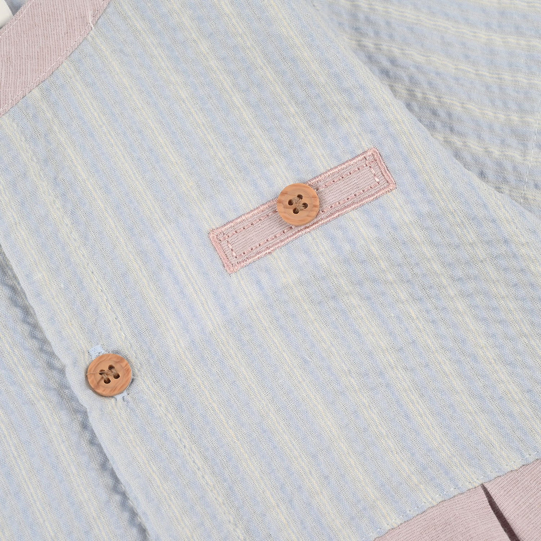 Infant Boys Jersey/Terry Romper 287-044 -BLUE