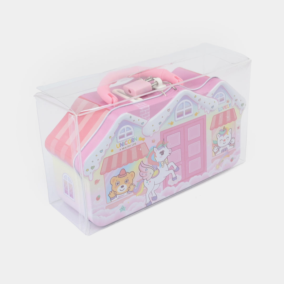 Metal Coin/Money Box with Lock For Kids