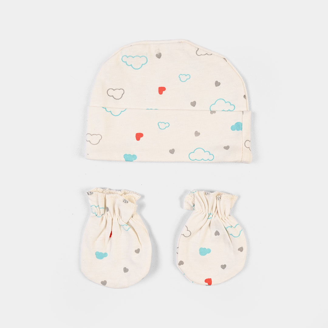 Baby Swaddle with Cap & Mittens Set