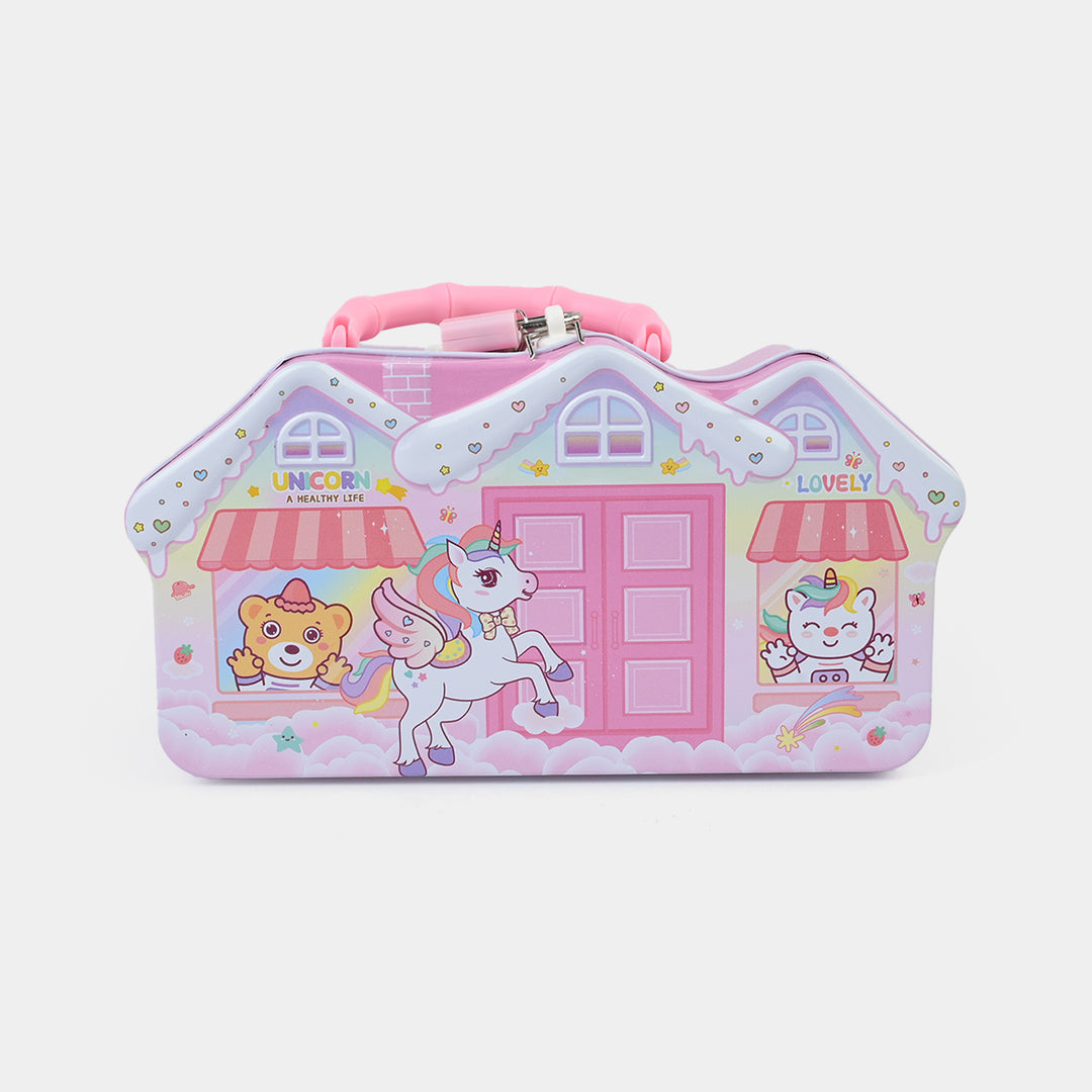 Metal Coin/Money Box with Lock For Kids