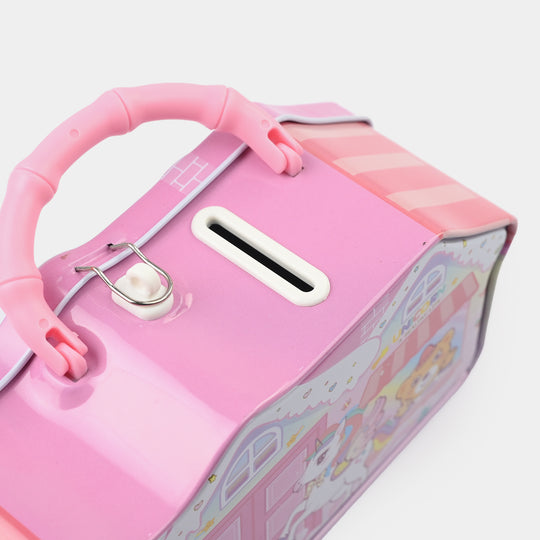 Metal Coin/Money Box with Lock For Kids