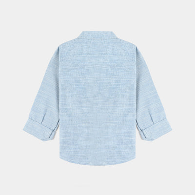 Infant Boys Chambray Woven Suit F/S-LT.Blue