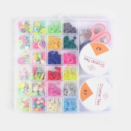Girls Beads Set For Creative Play With Scissor