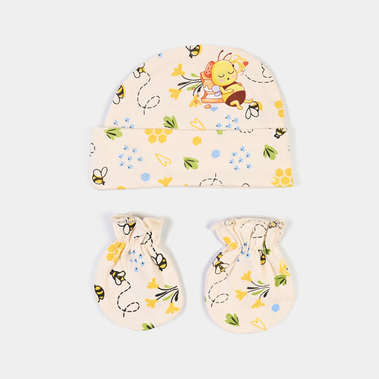 Baby Swaddle with Cap & Mittens Set