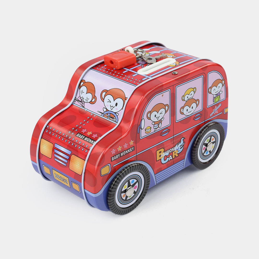 Metal Coin/Money Box with Lock For Kids