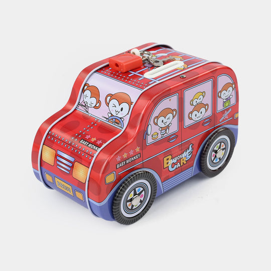 Metal Coin/Money Box with Lock For Kids