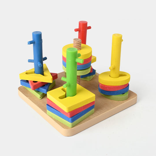 Five Sets of Column Blocks – Educational Wooden Shape