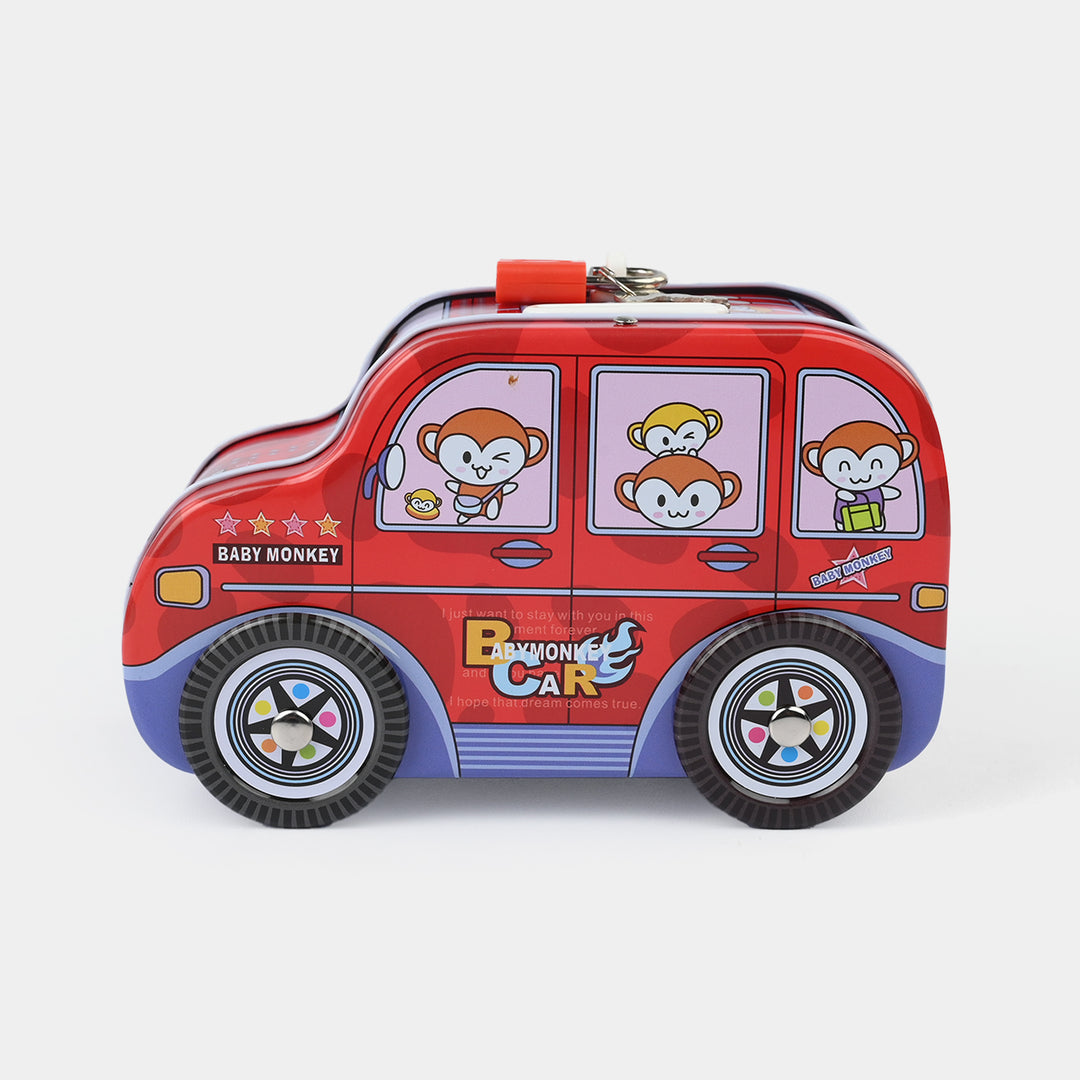 Metal Coin/Money Box with Lock For Kids