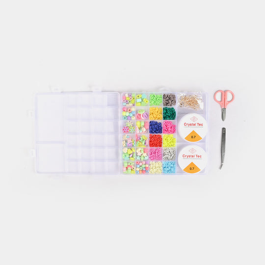 Girls Beads Set For Creative Play With Scissor