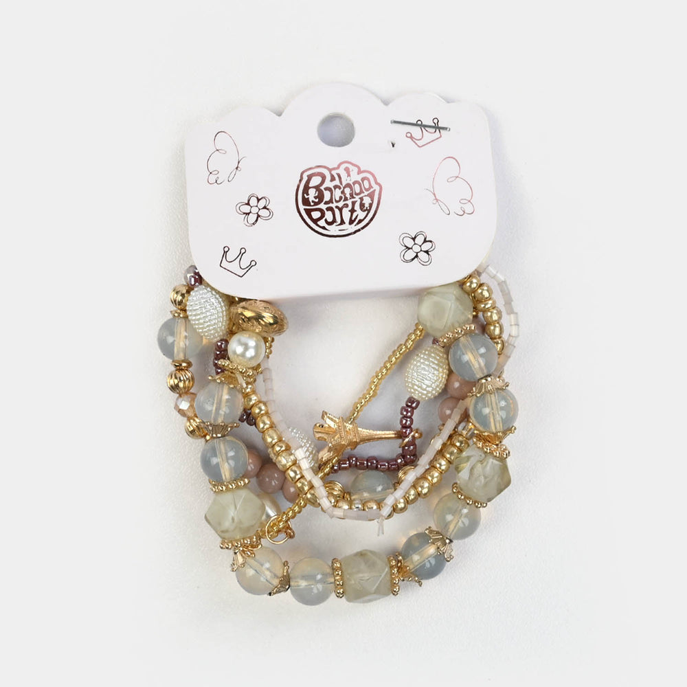 Fancy Crystal Beaded Bracelet for Girls