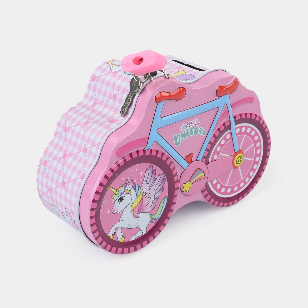 Metal Coin/Money Box with Lock For Kids