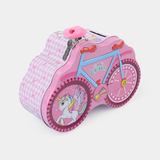 Metal Coin/Money Box with Lock For Kids