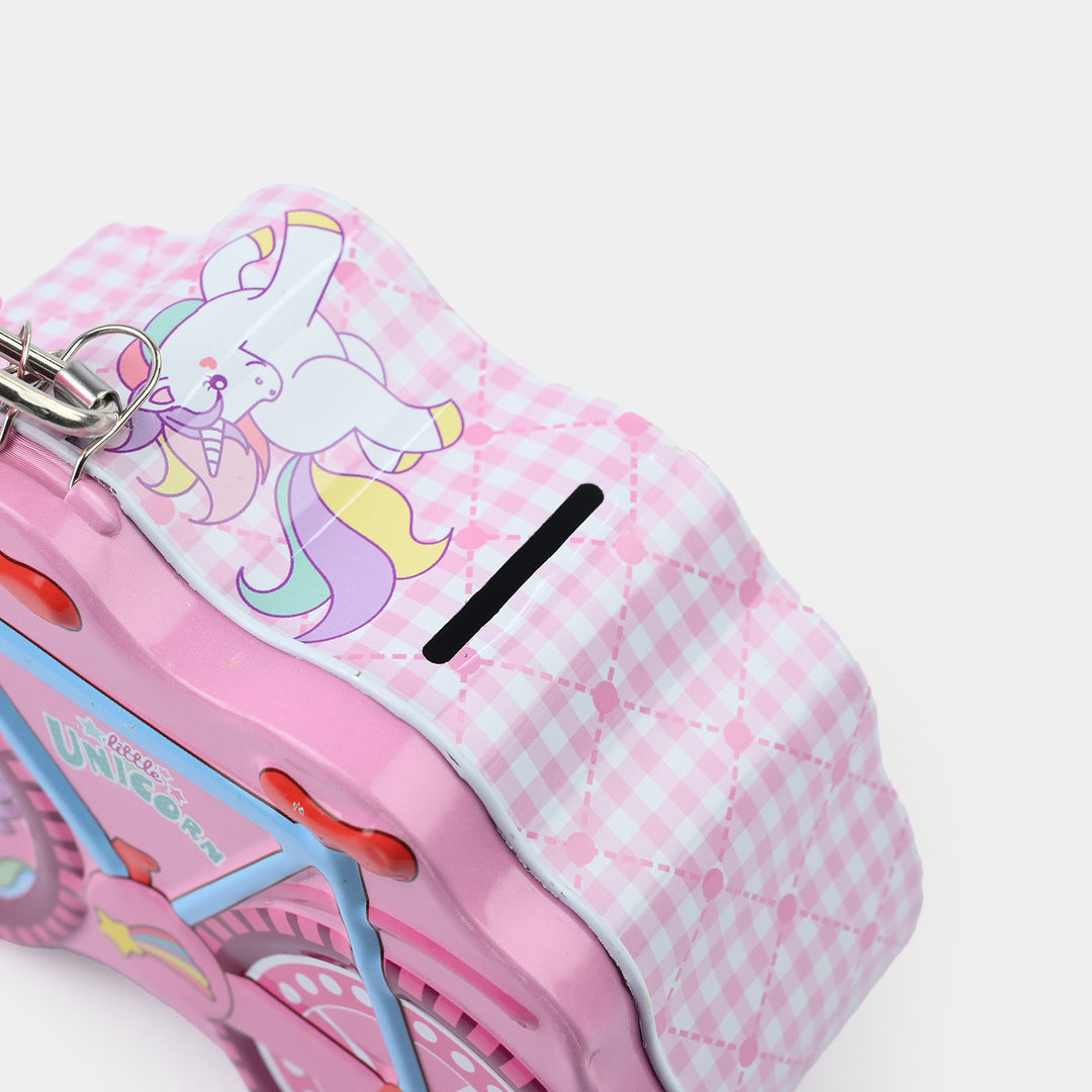 Metal Coin/Money Box with Lock For Kids