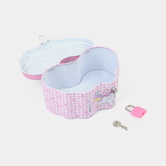Metal Coin/Money Box with Lock For Kids