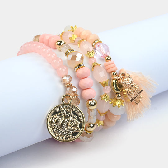Fancy Crystal Beaded Bracelet for Girls