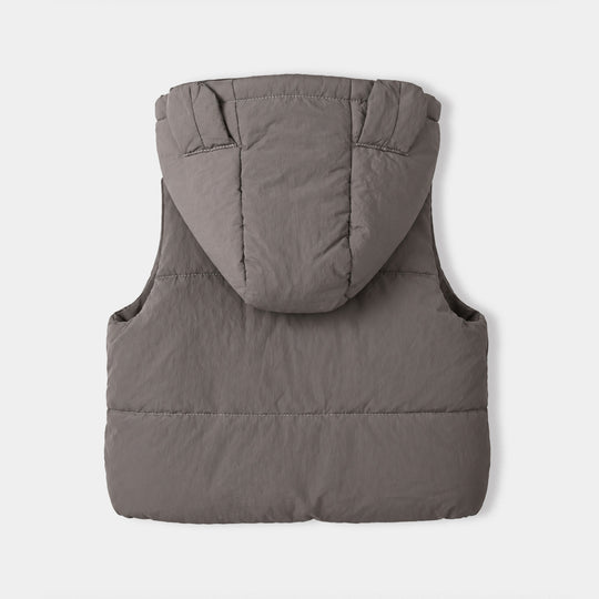 Infant Boys Polyester Puffer Jacket Fun Day-GREY