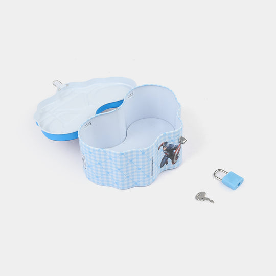 Metal Coin/Money Box with Lock For Kids