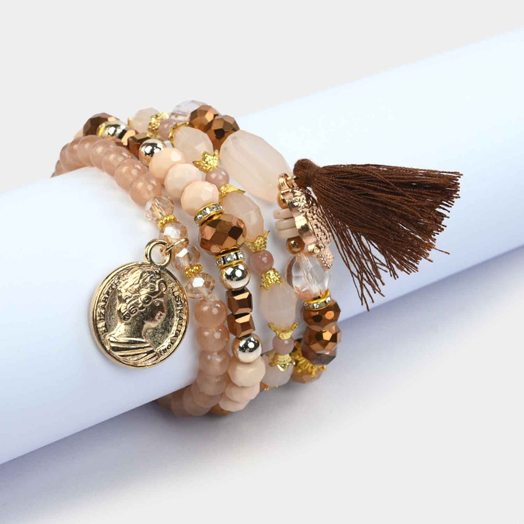 Fancy Crystal Beaded Bracelet for Girls